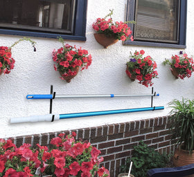 Aquatix Pro fence mount brackets close-up show sturdy, rust-resistant support.