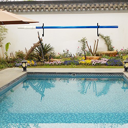 Aquatix Pro pool pole hanger closeup shows rust-resistant aluminum and durable screws