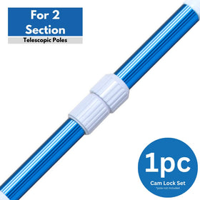 Aquatix Pro twist-lock cam system secures telescopic poles with ease.
