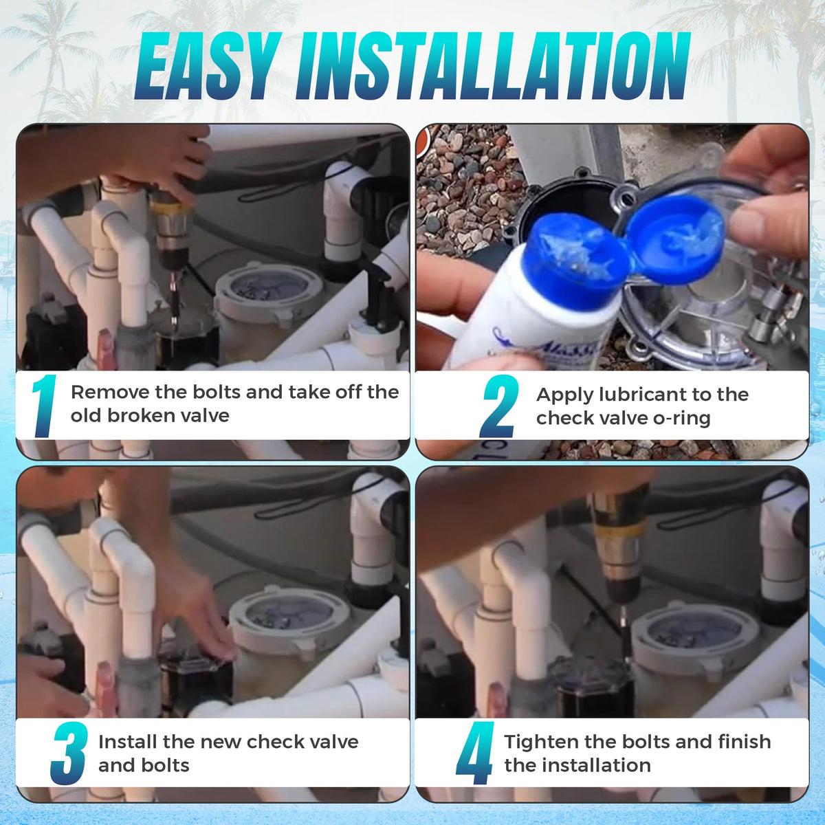 Durable Aquatonics valve cover stands up to pool use.