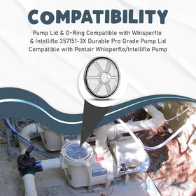 See-through lid 357151 by Aquatonics allows basket view without lifting the cover.