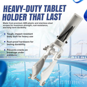 Aquatonics tablet holder with stainless steel screws resists rust and last longer.
