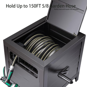 AQUAZILLA hose guide system close-up preventing tangles during rewind
