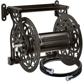 AQUAZILLA hose reel crank handle ergonomic design enables smooth winding and reduces tangles.