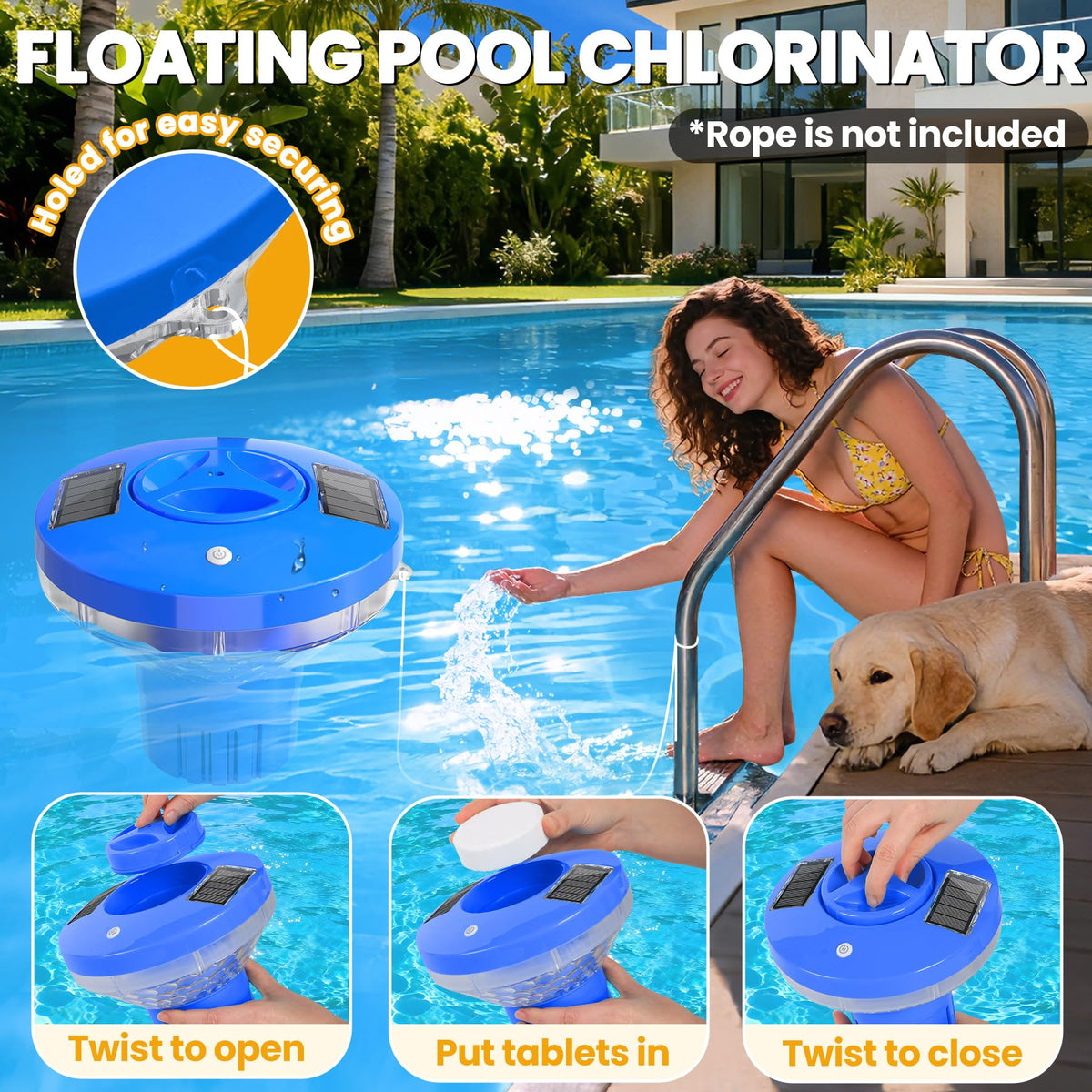 AquClor 12-vent release allows precise chlorine control.