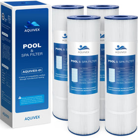 AQUIVEX CCP420 cartridge close-up showing 26-inch length for easy replacement.