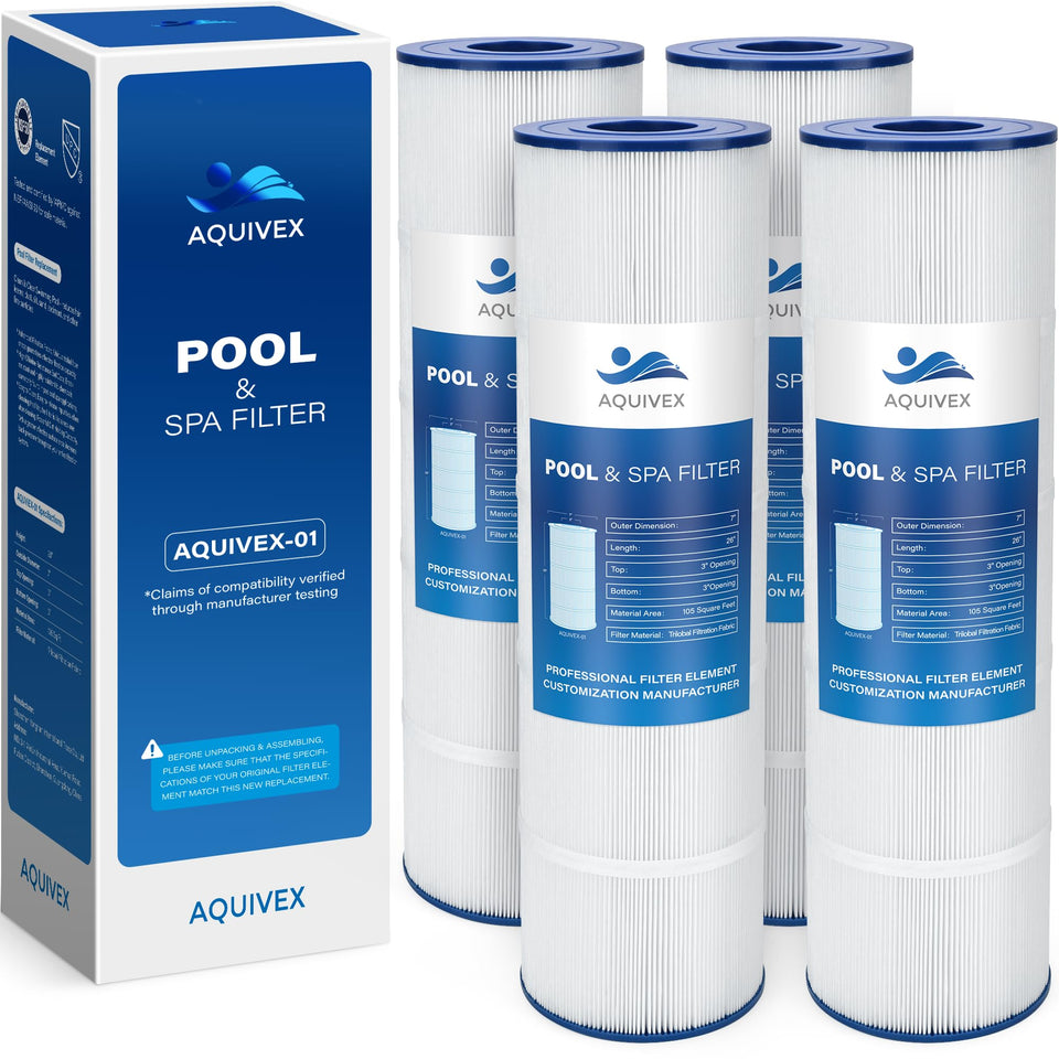 AQUIVEX CCP420 cartridge close-up showing 26-inch length for easy replacement.