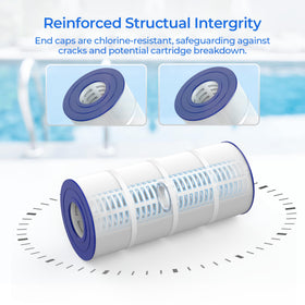 AQUIVEX CCRP100 100 sq ft filtration area supports clear pool water.