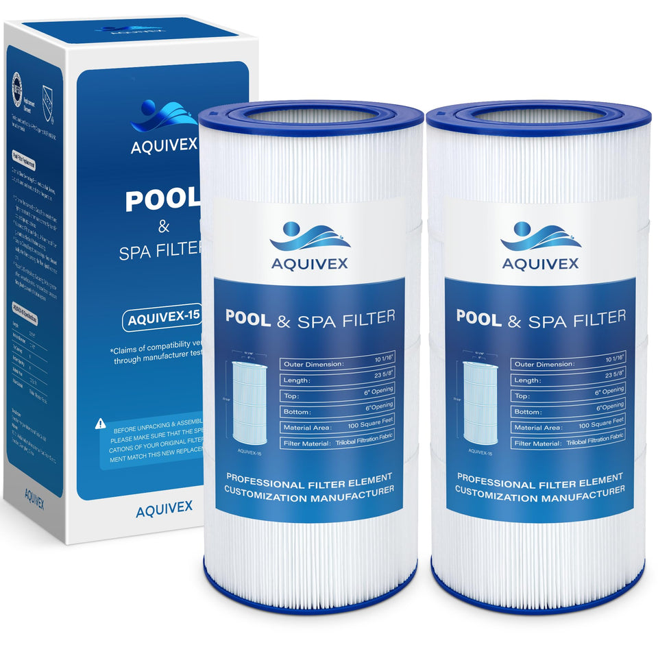 AQUIVEX CCRP100 filter cartridge for Pentair fit with 100 sq ft filtration area.