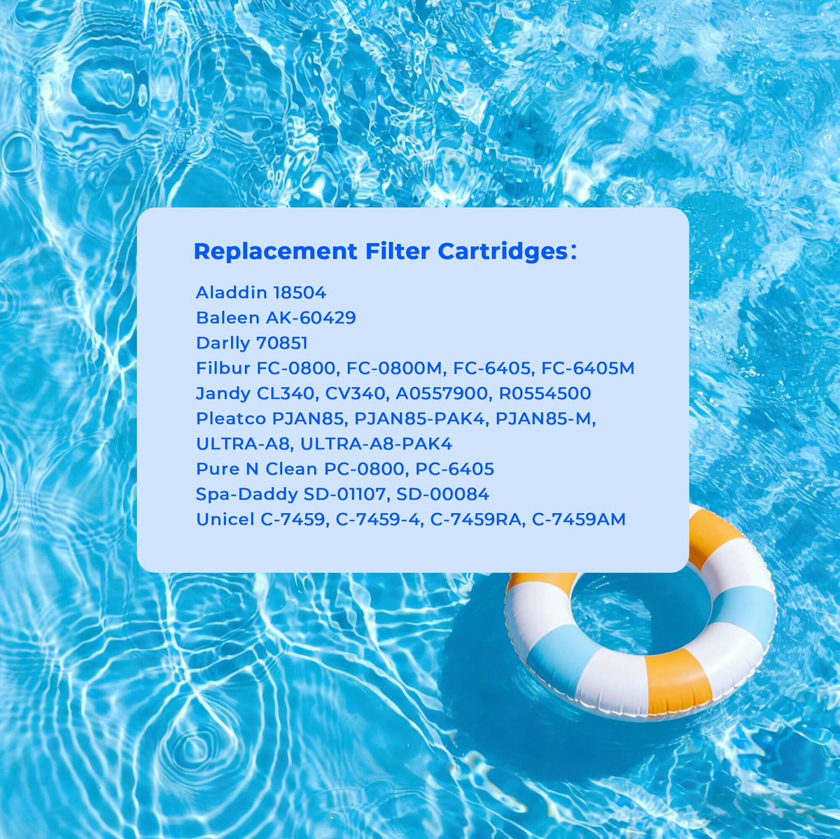 Compatible with Pleatco PJAN85 and similar third-party replacements.