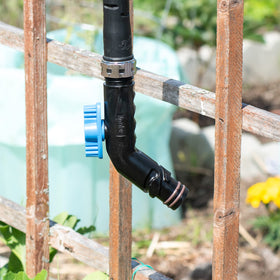 Aquor hose connector crafted from military-grade polymer for durable outdoor use.
