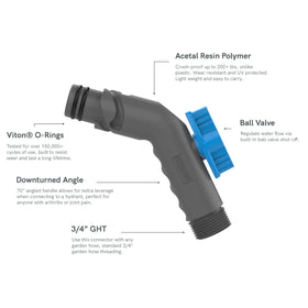 Aquor O-ring seal helps prevent leaks for reliable outdoor use.