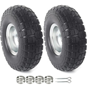 AR-PRO 10-inch solid rubber wheel assembly for rugged terrain and durability