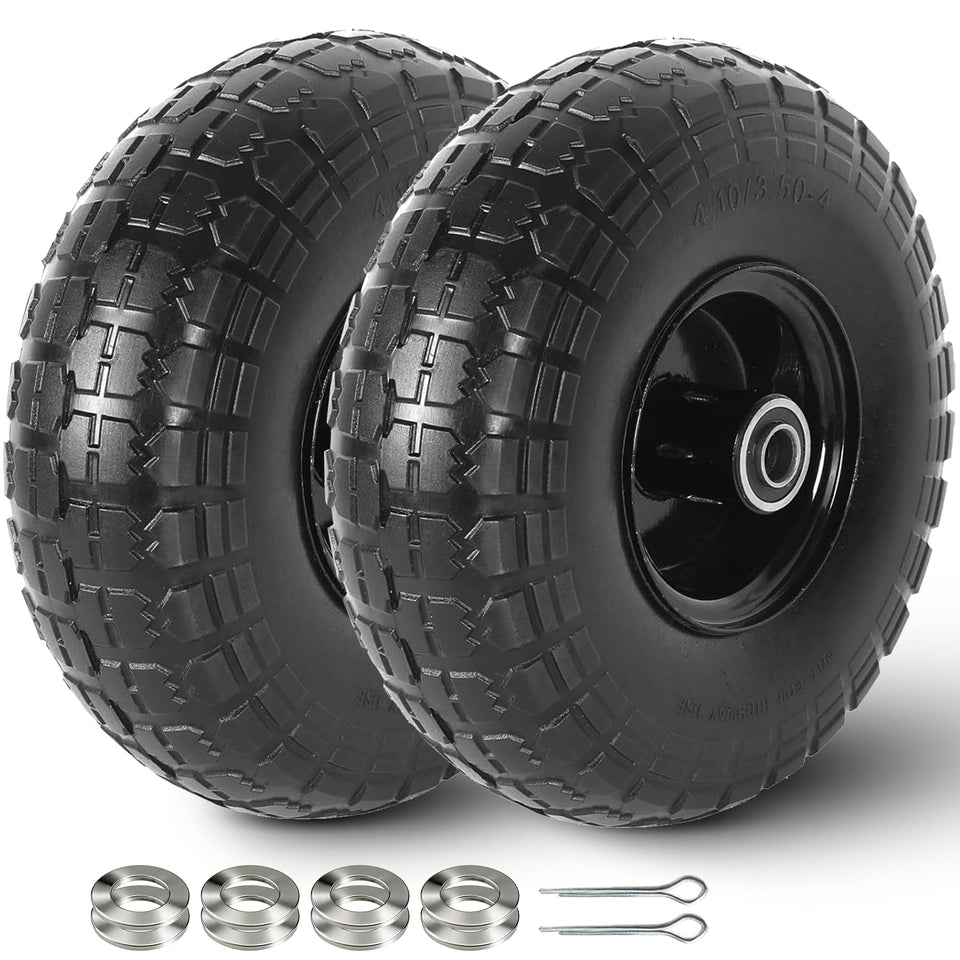 AR-PRO 10-inch solid tire wheel assembly for rugged outdoor use.
