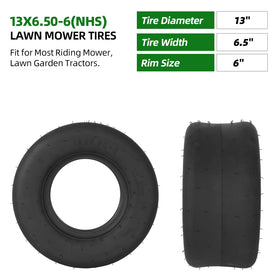 AR-PRO 13x6.50-6 tire tread detail highlighting turf-friendly design