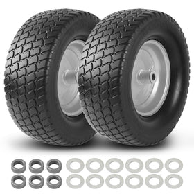 AR-PRO 16x6-50-8 flat-free tire with rim for reliable lawn tractor use.