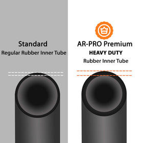AR-PRO inner tube with TR87 bent valve enables easy inflation and quick fixes