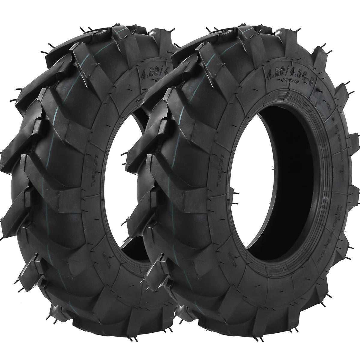 AR-PRO 2-pack tubeless tires with deep lug tread for turf traction.