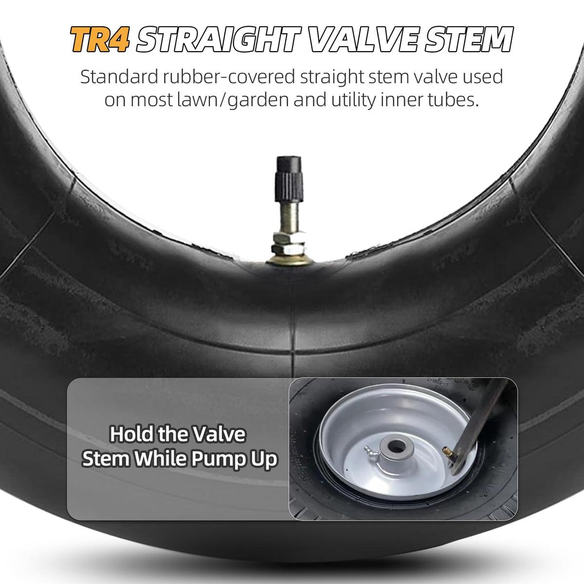 AR-PRO 3.00/3.50-8 tube for wheelbarrows, durable rubber
