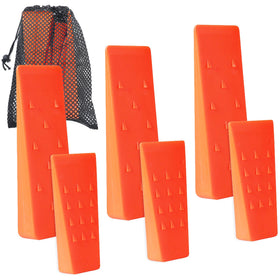 AR-PRO 6-pack tree felling wedges with spikes for safer direction control.