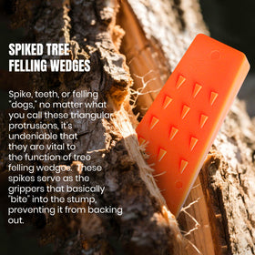 AR-PRO 8-inch wedge ready to guide large trees gently.