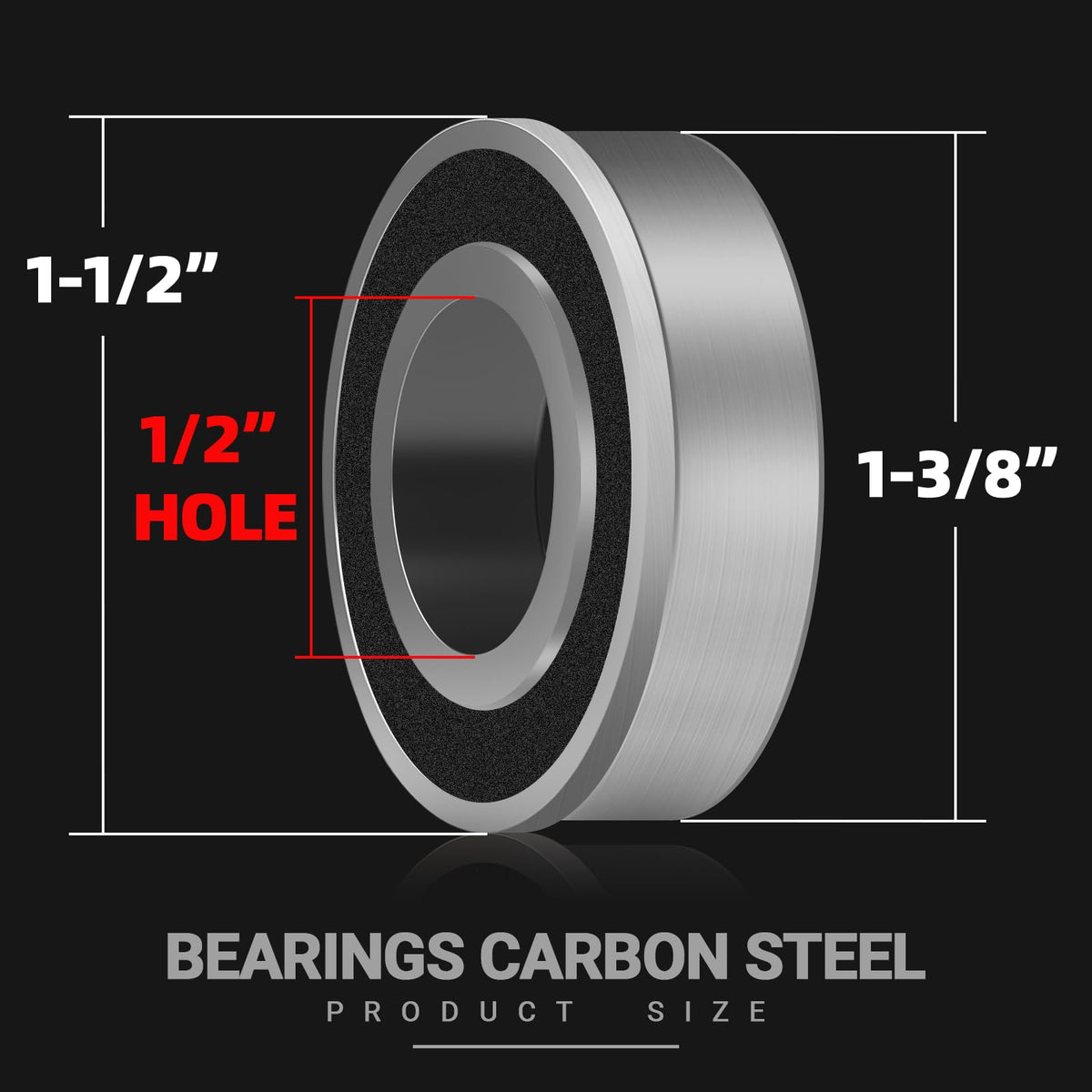 AR-PRO bearing close-up shows carbon steel construction for longevity