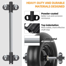 AR-PRO brackets 2.1 by 3.3 inches for sturdy wheelbarrow mounting