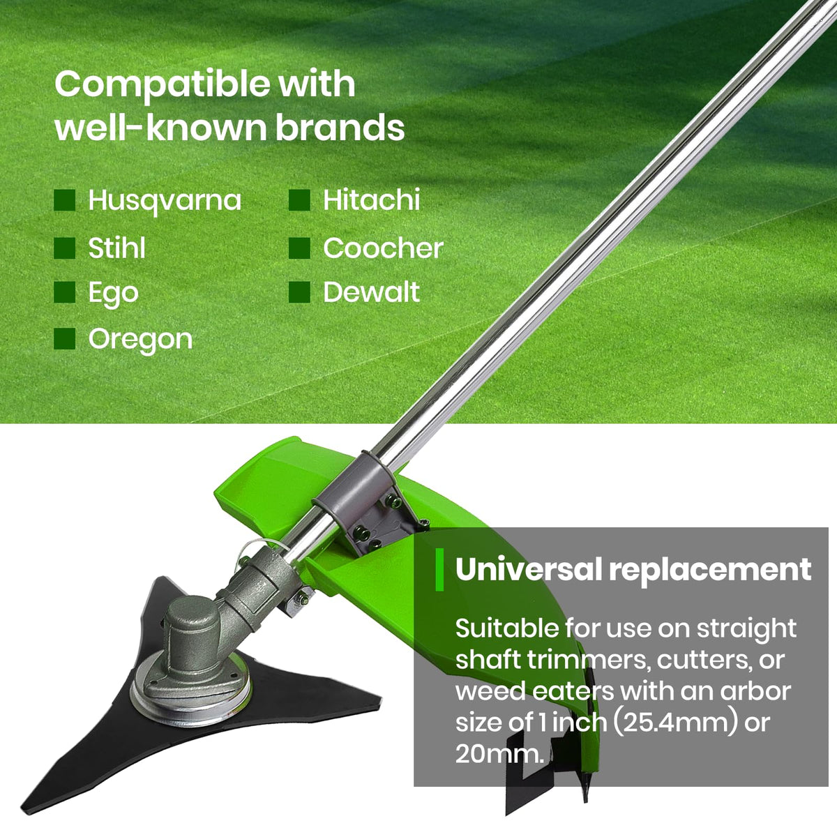 AR-PRO blade compatible with Husqvarna, Stihl, and Ego for versatile use.
