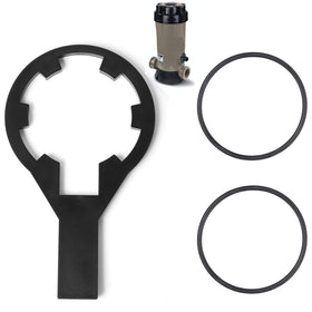 AR-PRO chlorinator wrench in hand opening a lid for easier maintenance.
