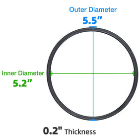 Durable heavy-duty rubber O-ring for reliable chlorinator sealing.