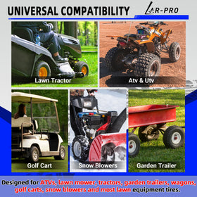 AR-PRO compatibility visual of tire sizes 24x11-12, 24x12-12, 24x13-12