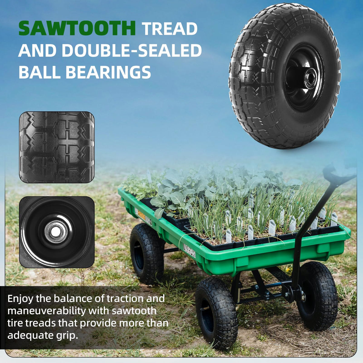AR-PRO double-sealed bearings ensure smooth rotation and easier handling.
