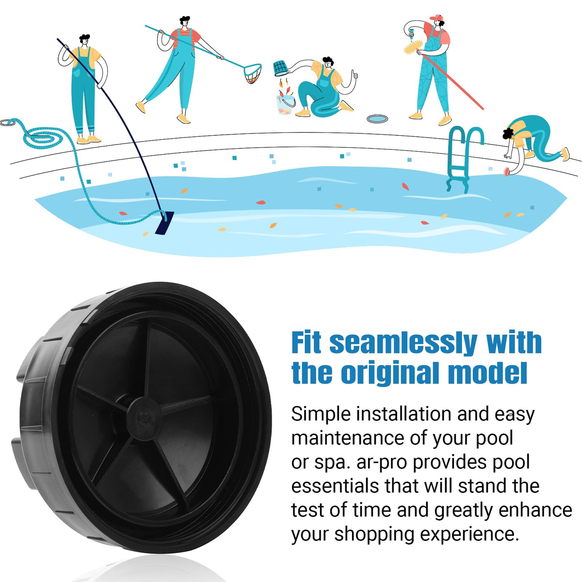 AR-PRO durable ABS lid built to withstand poolside conditions.