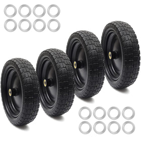 AR-PRO 13-inch flat-free tire close-up, maintenance-free ride and anti-puncture foam.