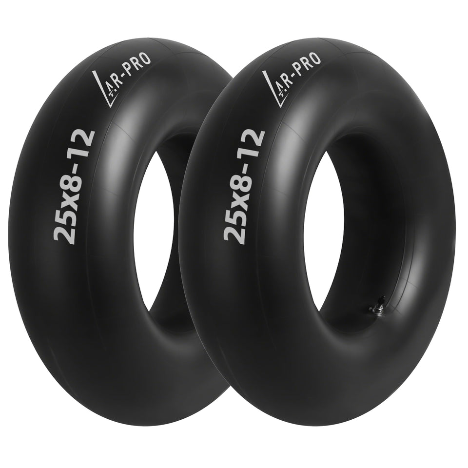 AR-PRO inner tube fits 25x8-12 tires for ATV use with secure seal