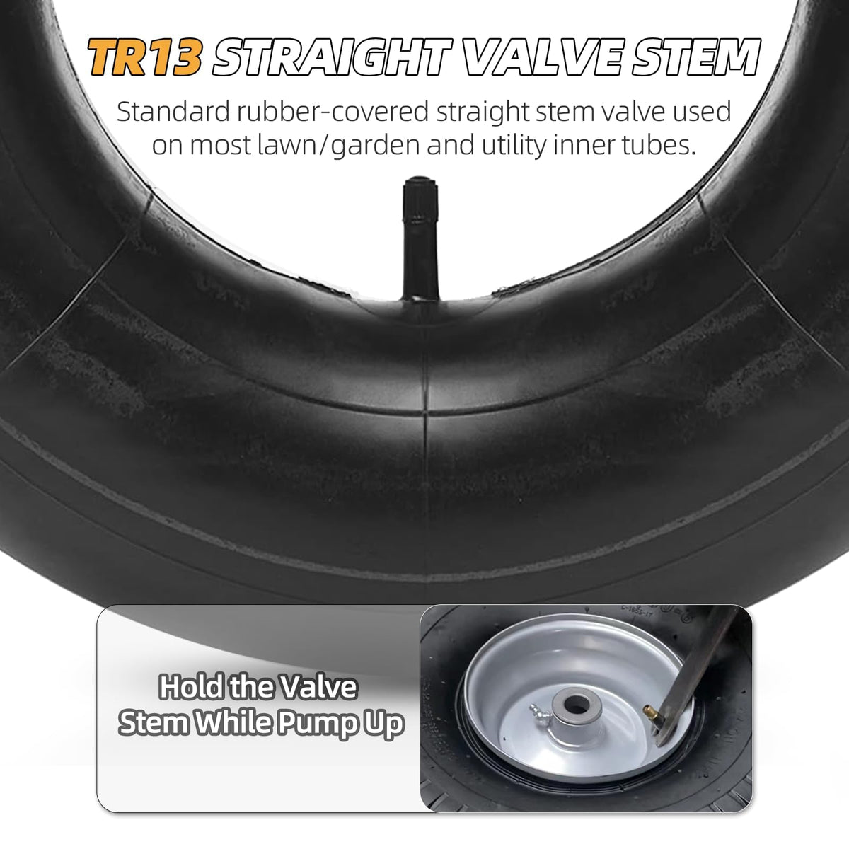 AR-PRO inner tube side view highlighting straight valve stem