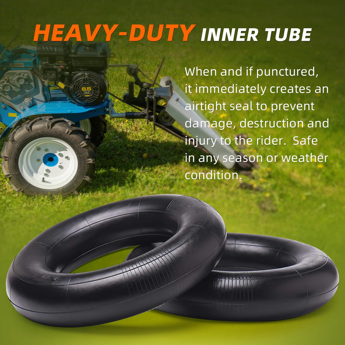 AR-PRO heavy-duty rubber inner tube emphasizes long-lasting performance across seasons.