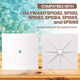 AR-PRO heavy-duty plastic skimmer lid close-up highlighting durable construction.