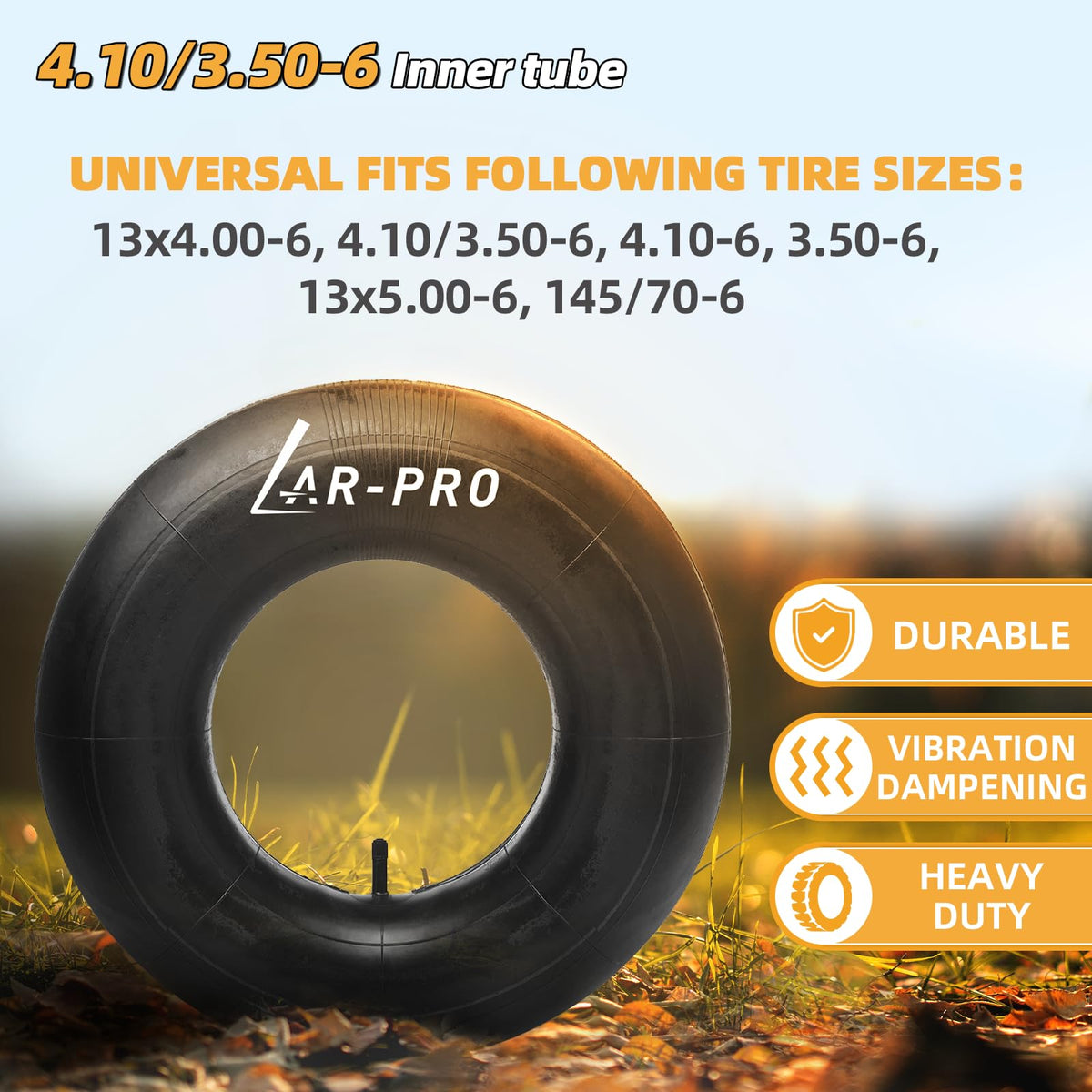 AR-PRO 4x-thicker-rubber inner-tube delivers smoother rides on rough terrain.