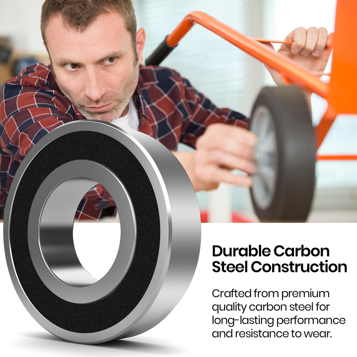 AR-PRO installation scene demonstrates easy bearing replacement for smooth wheel movement