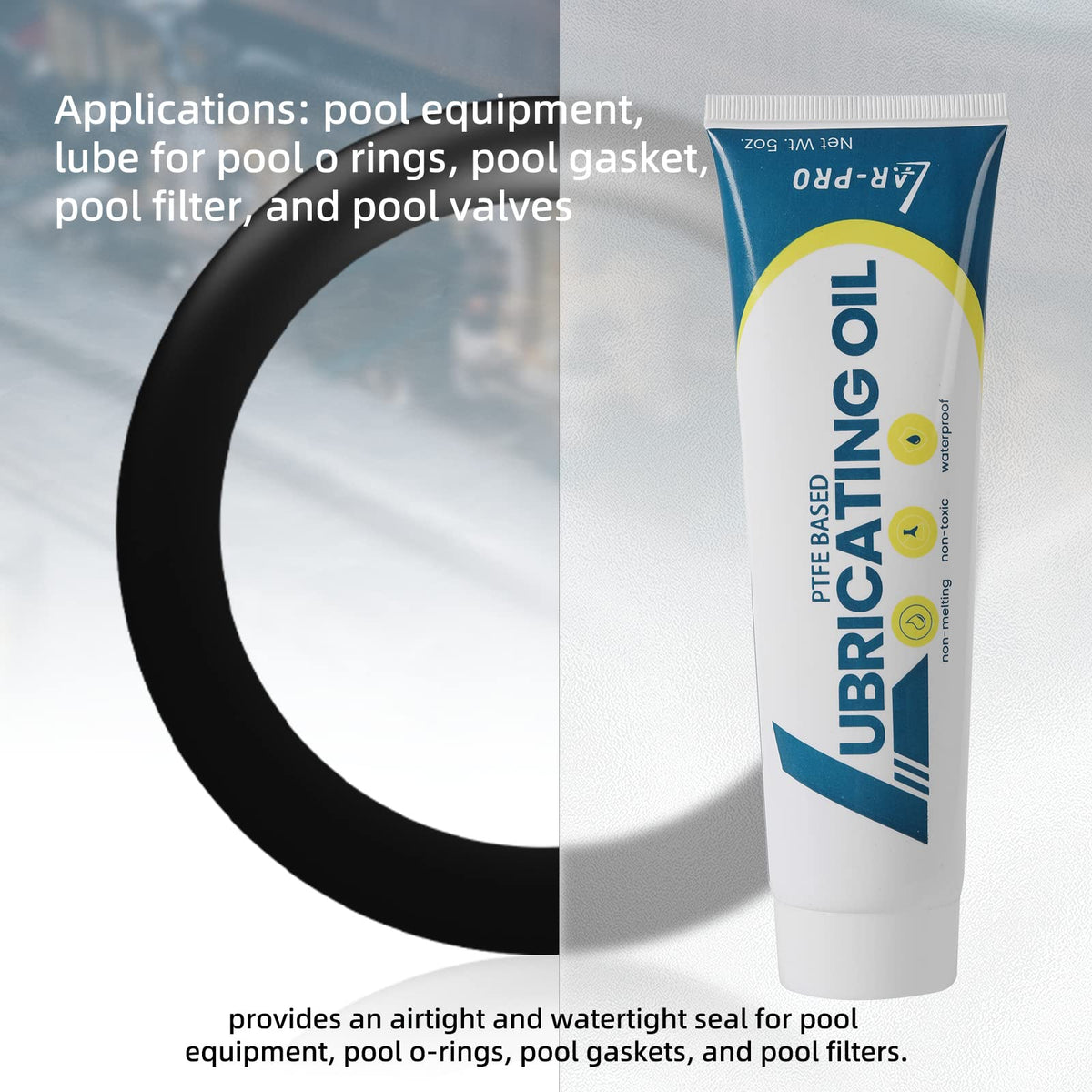 AR-PRO pool equipment lubricant supports smooth operation of valves and filters.