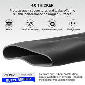 AR-PRO 23x8.50-12 inner tube side view, versatile replacement option