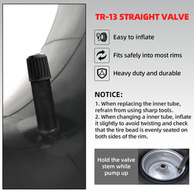 AR-PRO TR-13 straight valve stem detail for stable inflation