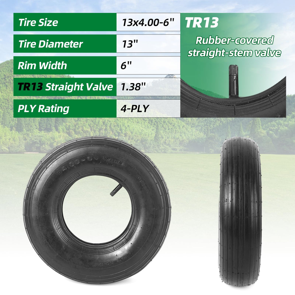 AR-PRO ribbed tread enhances traction across surfaces.