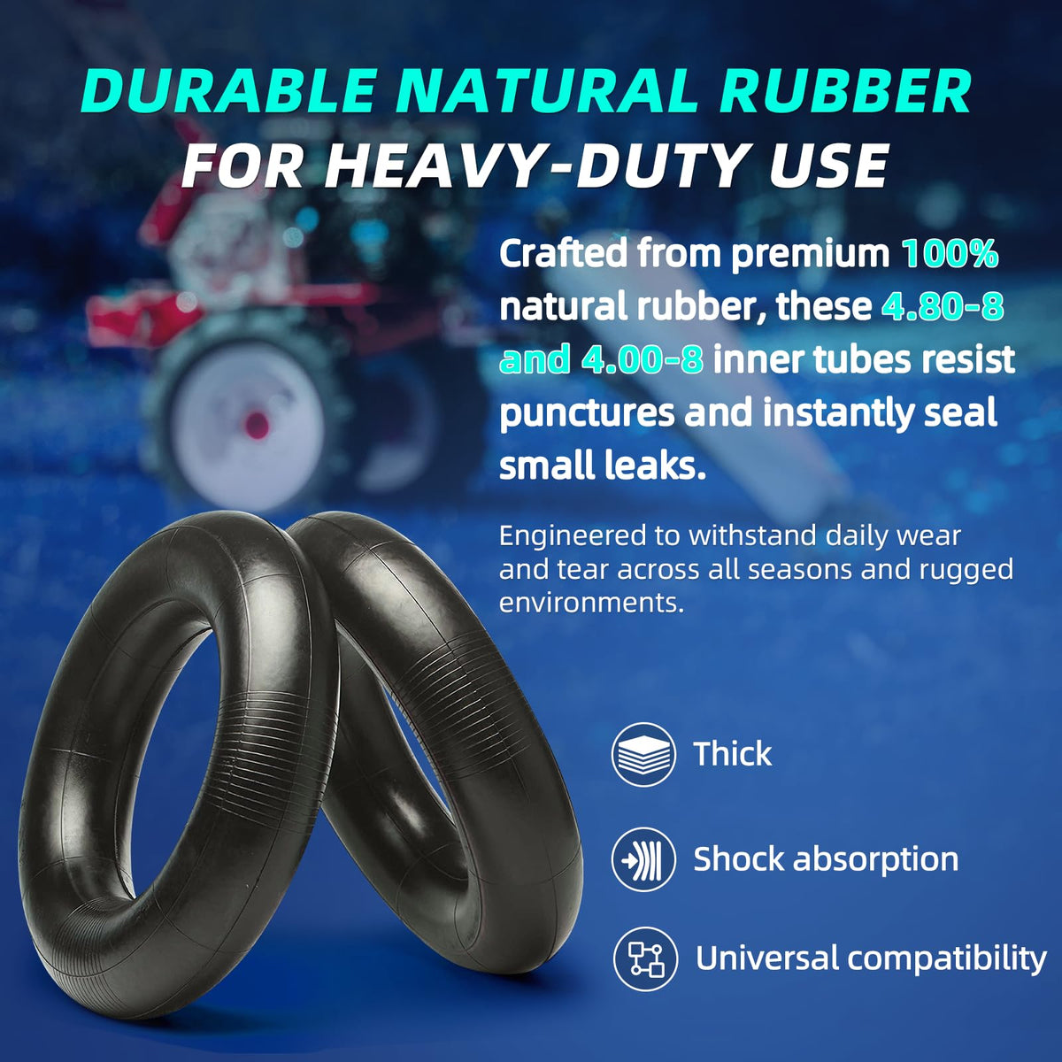 AR-PRO heavy-duty inner tube delivering a smoother ride on rough terrain.