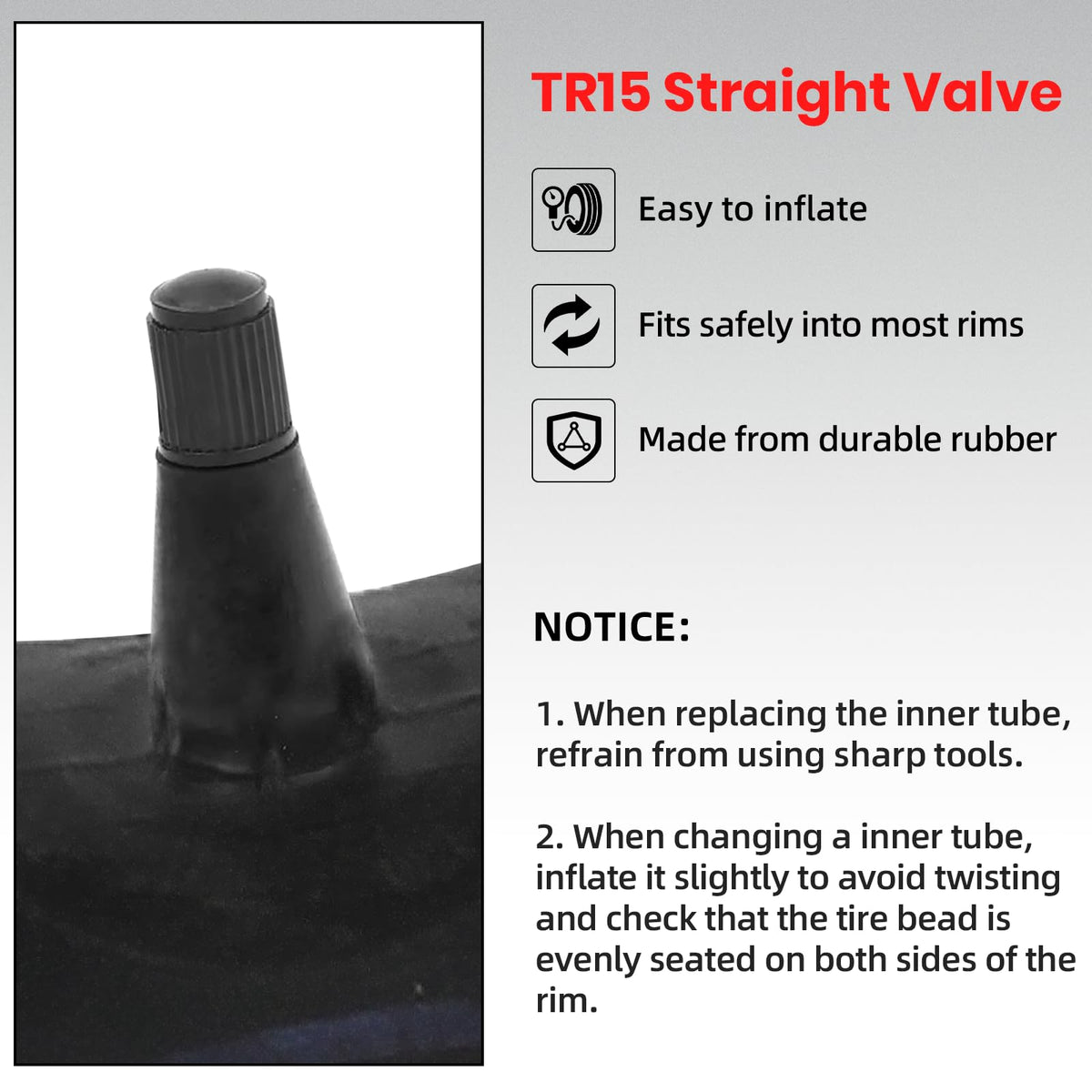 AR-PRO rugged butyl rubber construction indicates puncture resistance on rough terrain.
