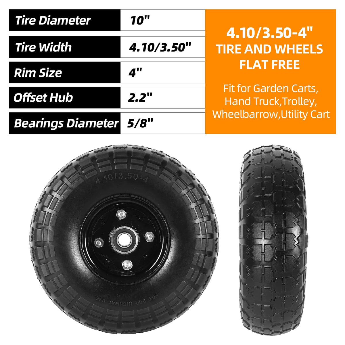 AR-PRO sawtooth tread wheel offers superior traction on varied terrain.