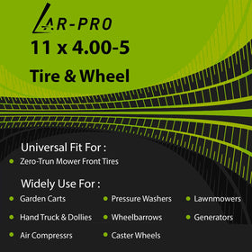 AR-PRO mower wheel sidewall markings help verify correct size