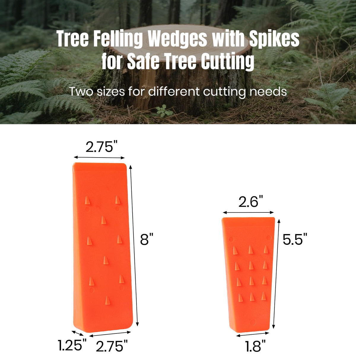 AR-PRO spiked wedges close-up showing grip for stable cutting.