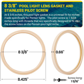 AR-PRO stainless pilot screw 1-5/16 inch ensures secure, corrosion-resistant fit.